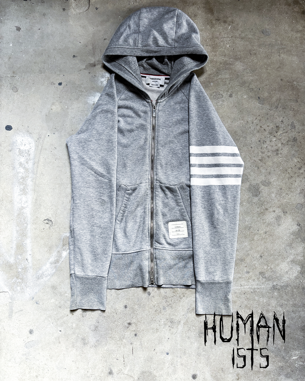 GREY 4-BAR ZIP UP