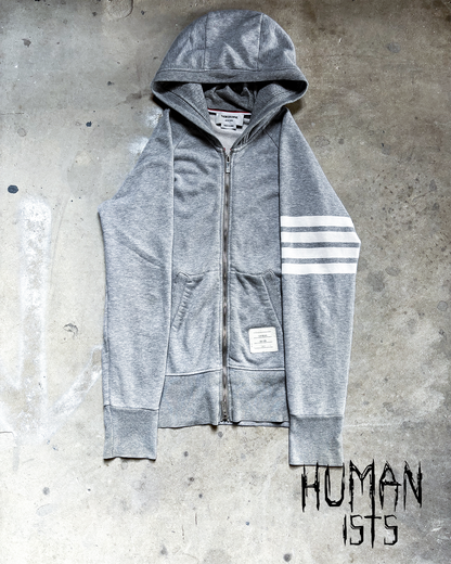 GREY 4-BAR ZIP UP