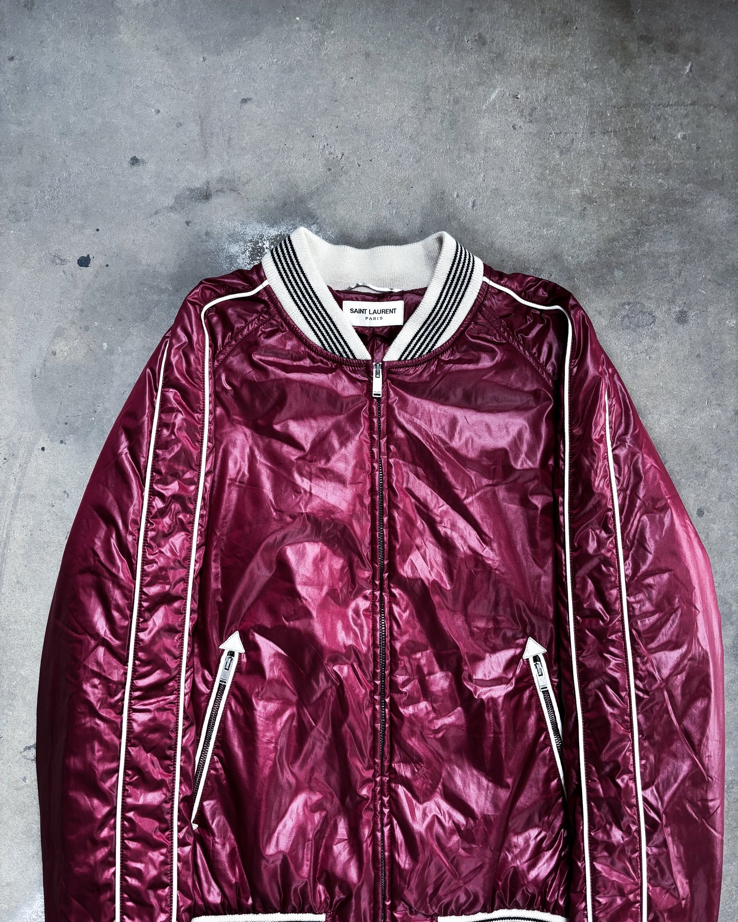 S/S19 RED NYLON TEDDY BOMBER