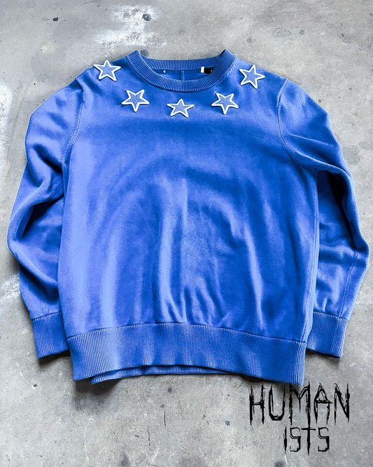 S/S16 BLUE STAR COLLAR SWEATER