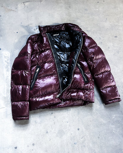 NYLON RED PUFFER DOWN JACKET