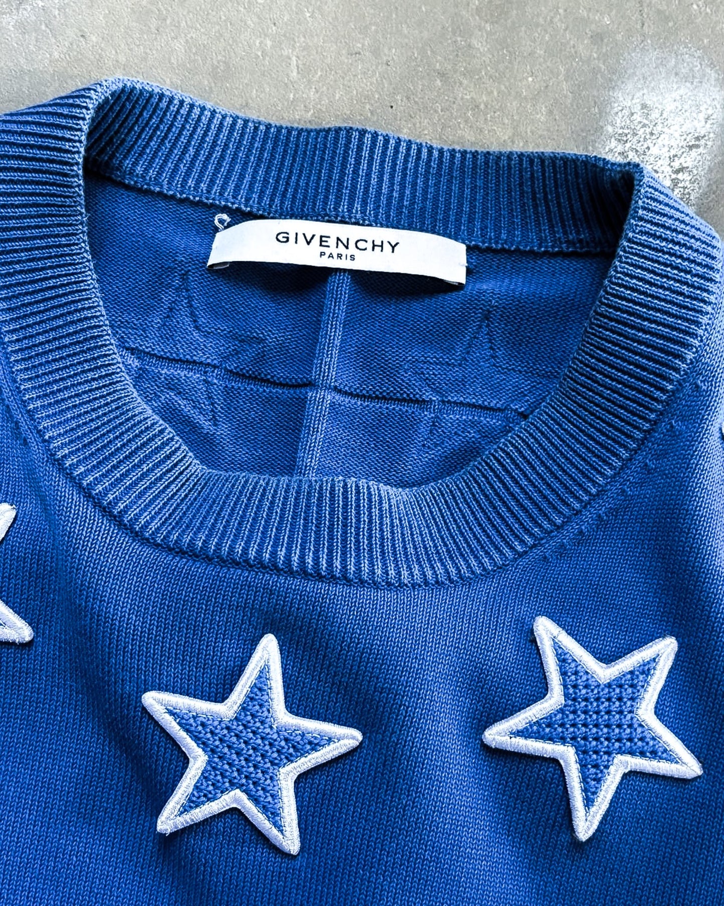 S/S16 BLUE STAR COLLAR SWEATER