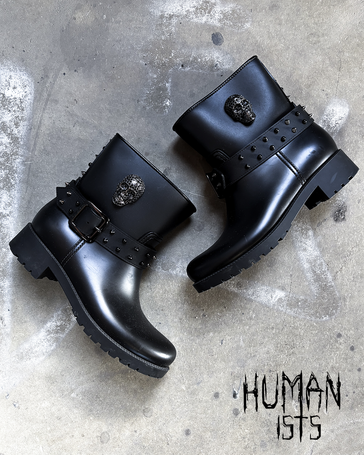 RHINESTONE SKULL STREETLIFE BOOTS