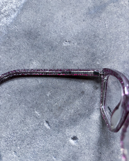 PINK SPARKLE CORNER ANGLE GLASSES