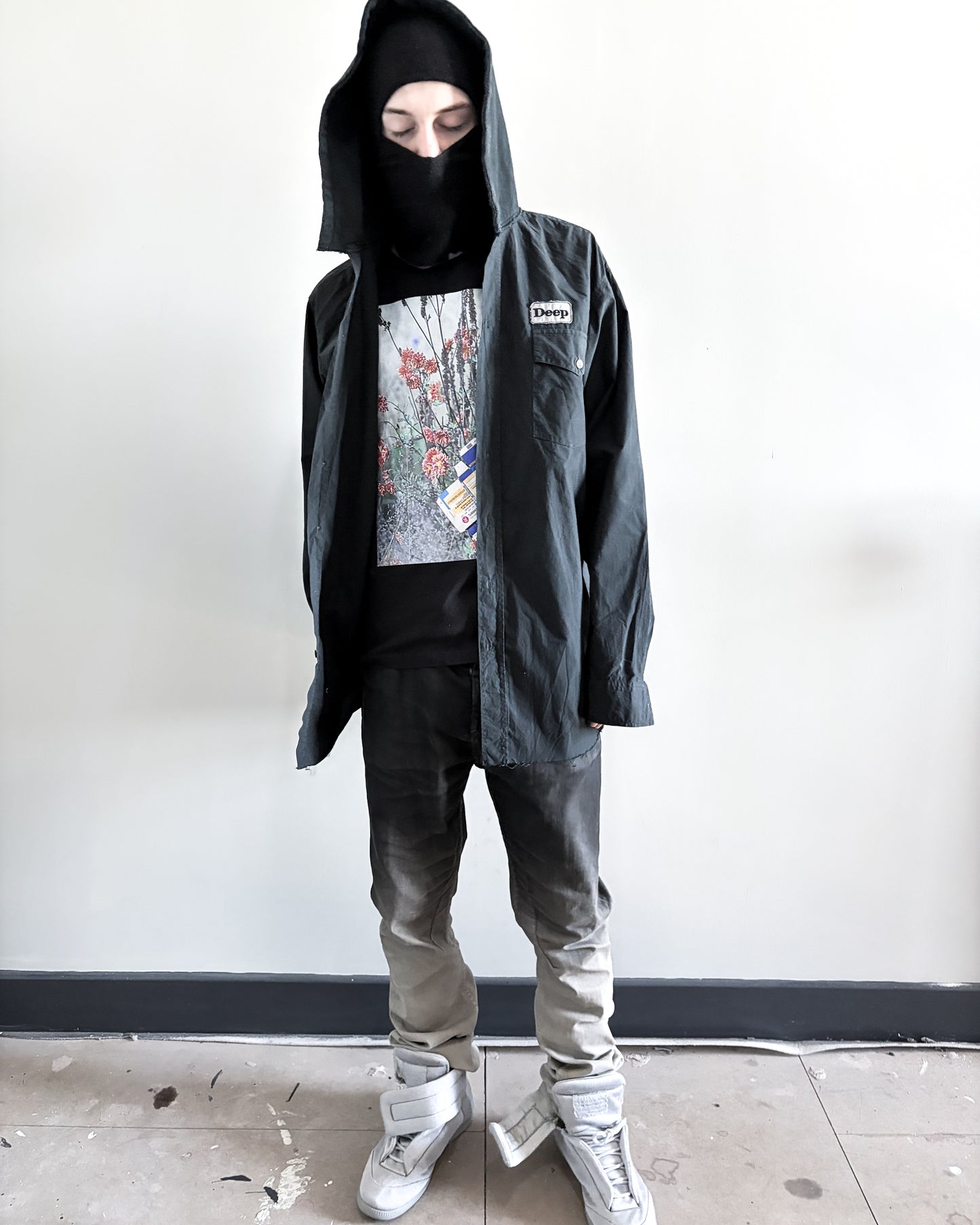 A/W02 ‘VIRGINIA CREEPER’ DEEP HOODED WORKER SHIRT