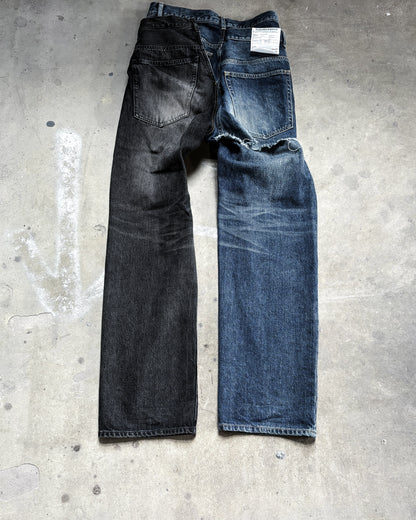 AW20 HYBRID SPLIT DISTRESSED DENIM