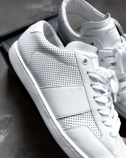 S/S15 PERFORATED WHITE SL/10 LOW TOPS