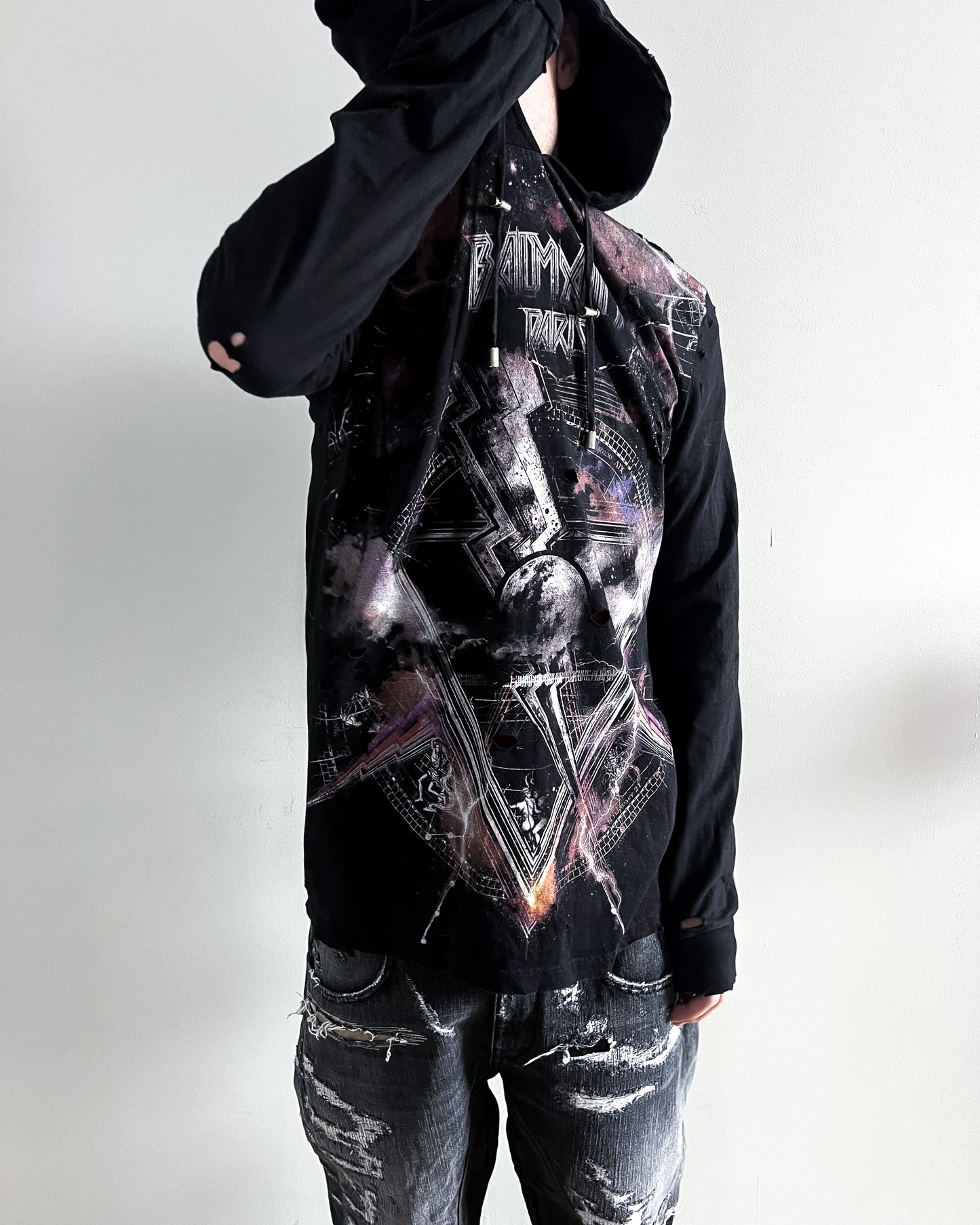 A/W18 DISTRESSED GALAXY HOODIE