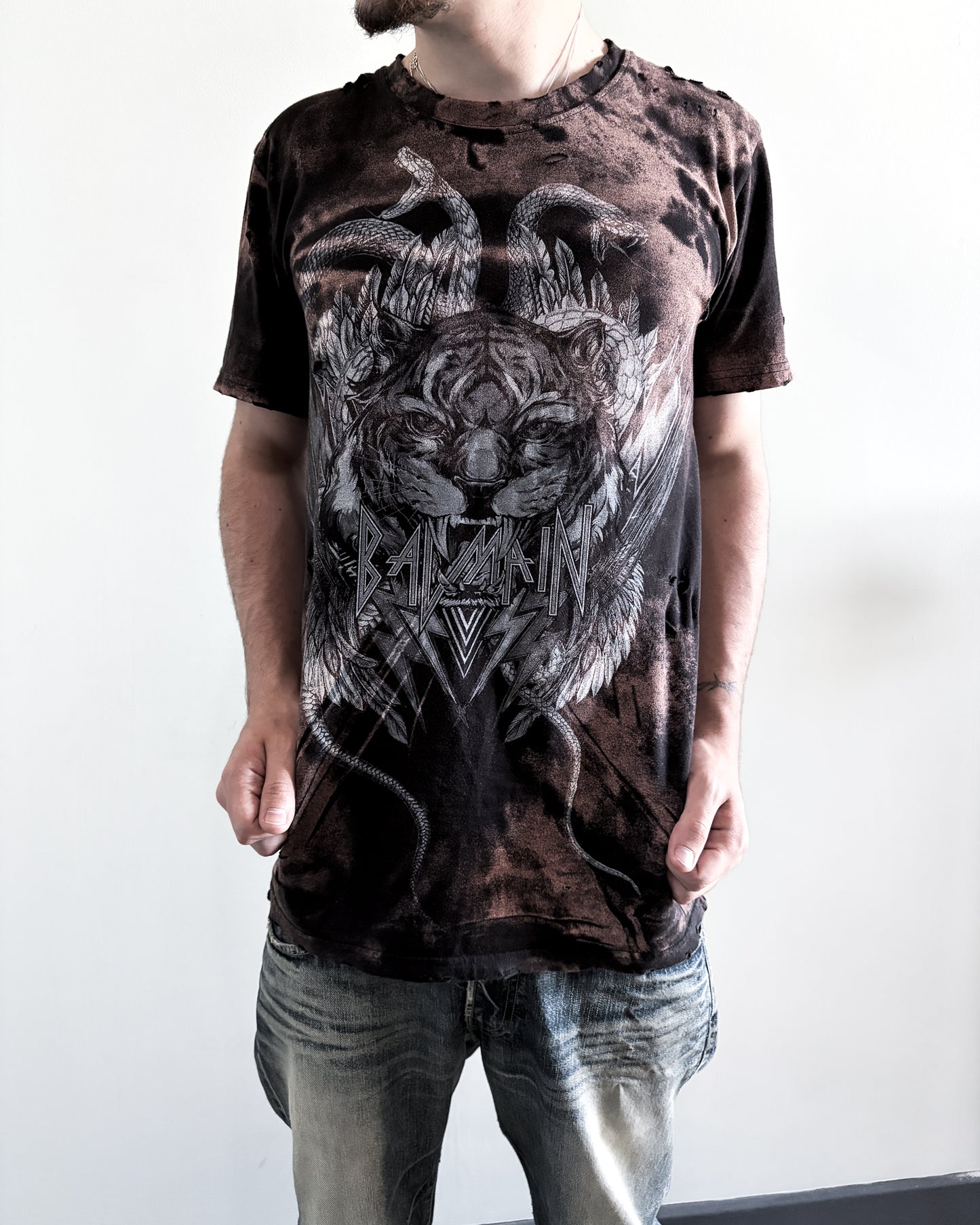 DISTRESSED TIGER T-SHIRT
