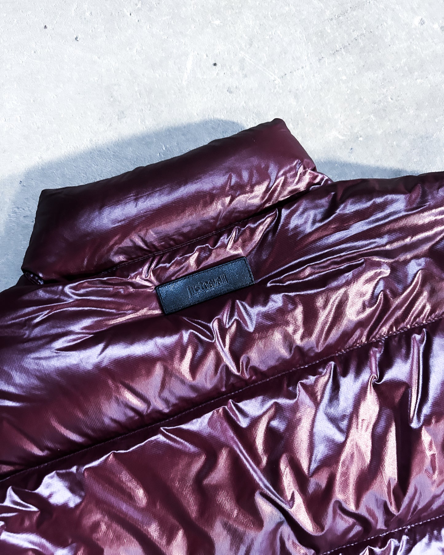 NYLON RED PUFFER DOWN JACKET