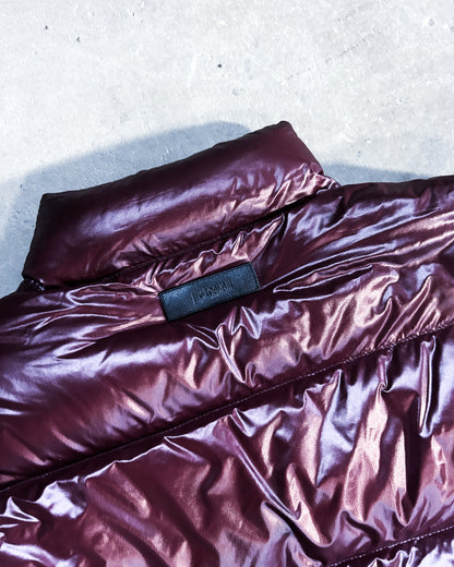 NYLON RED PUFFER DOWN JACKET