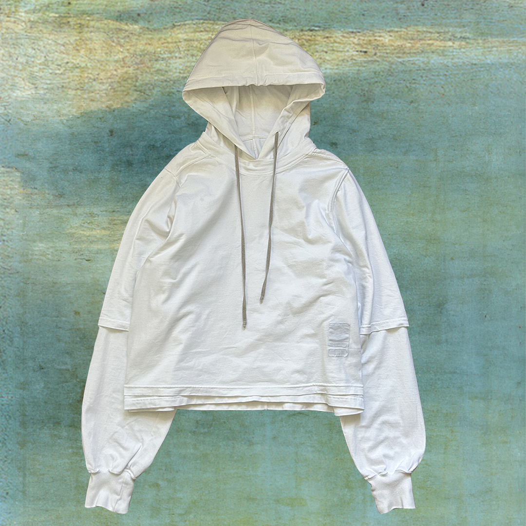 SS20 WHITE HUSTLER HOODIE