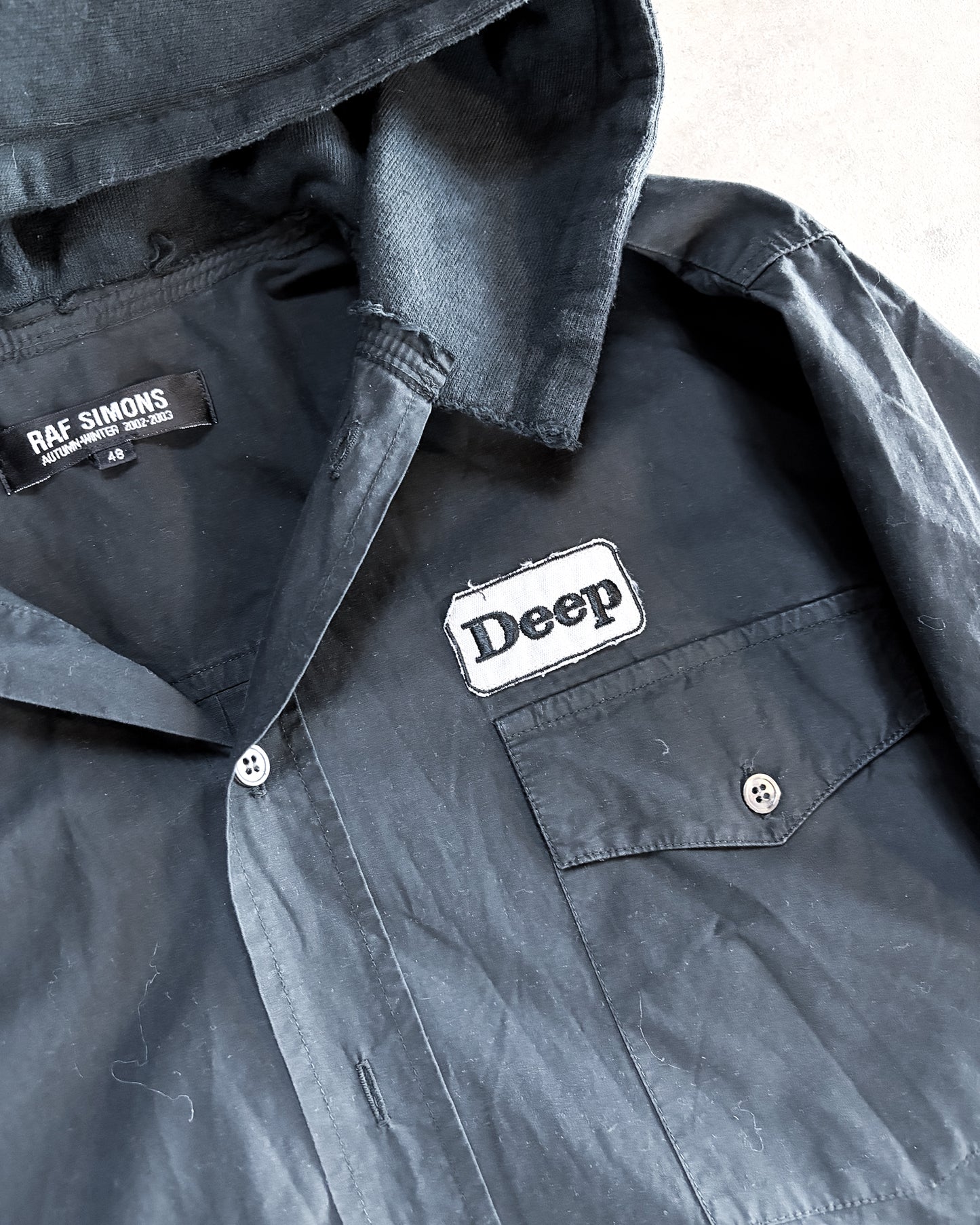 A/W02 ‘VIRGINIA CREEPER’ DEEP HOODED WORKER SHIRT