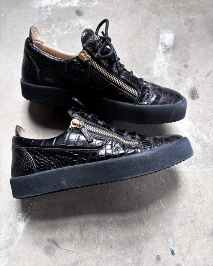 SNAKESKIN ‘KRISS’ LOW TOPS
