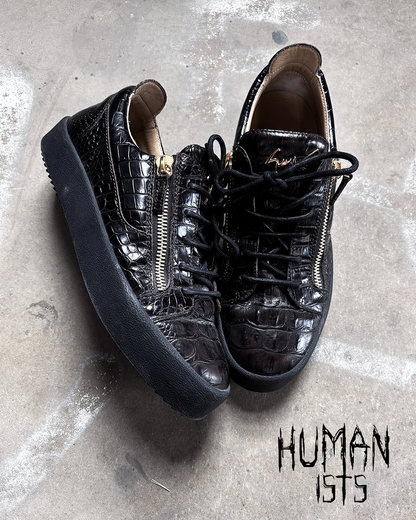 SNAKESKIN ‘KRISS’ LOW TOPS