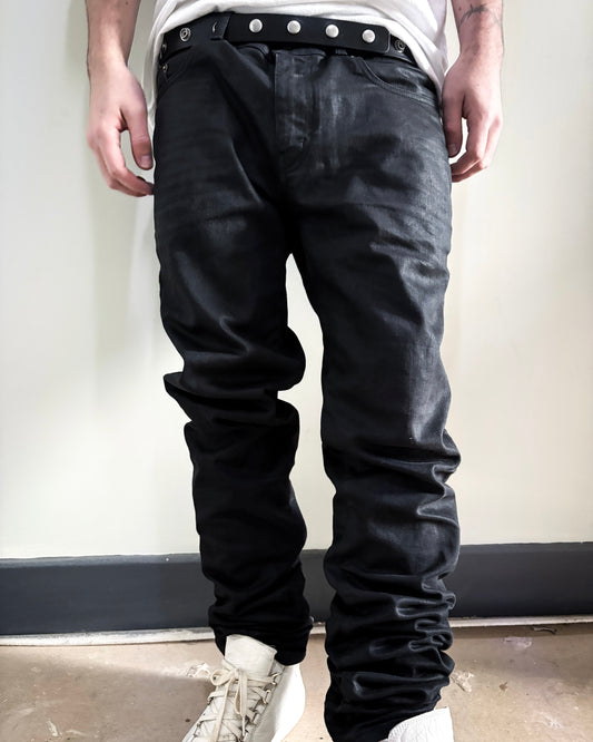 F/W17 BLACK WAXED DENIM