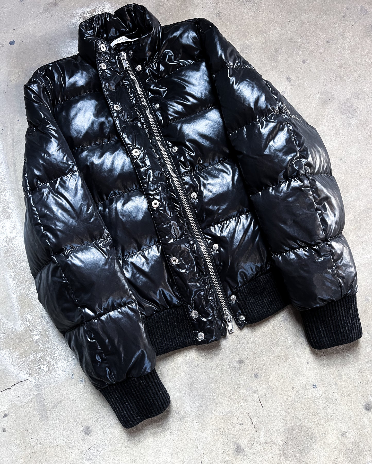A/W15 WAXED BLACK PUFFER