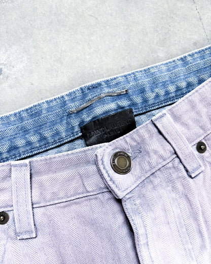 S/S20 GRADIENT RAW EGDE DENIM SHORTS
