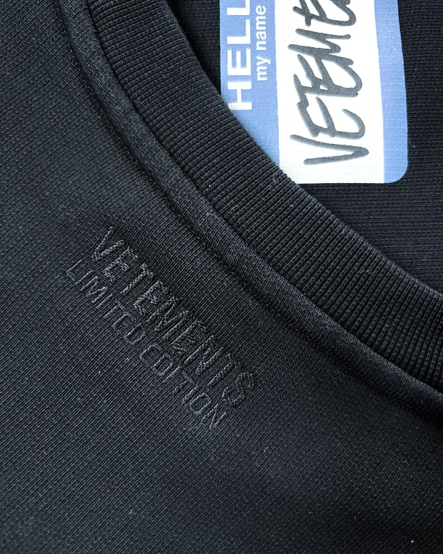 S/S22 ‘MY NAME IS VETEMENTS’ NAME BADGE SWEATER