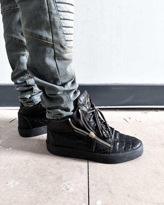BLACK CROCODILE KRISS HIGH TOPS