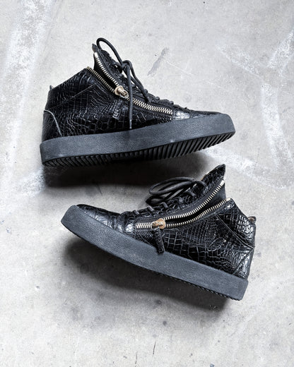 BLACK CROCODILE KRISS HIGH TOPS