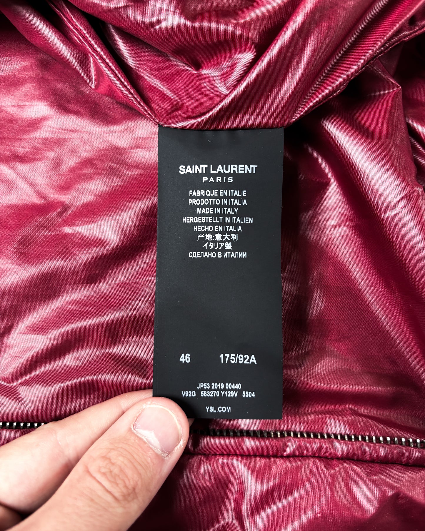 S/S19 RED NYLON TEDDY BOMBER