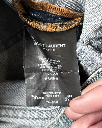 AW15 DISTRESSED BLUE DENIM