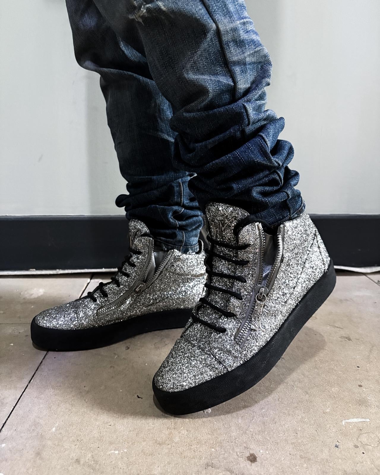 SILVER GLITTER KRISS HIGH TOP