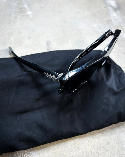BLACK CLITTERATI WAYFARER SUNGLASSES