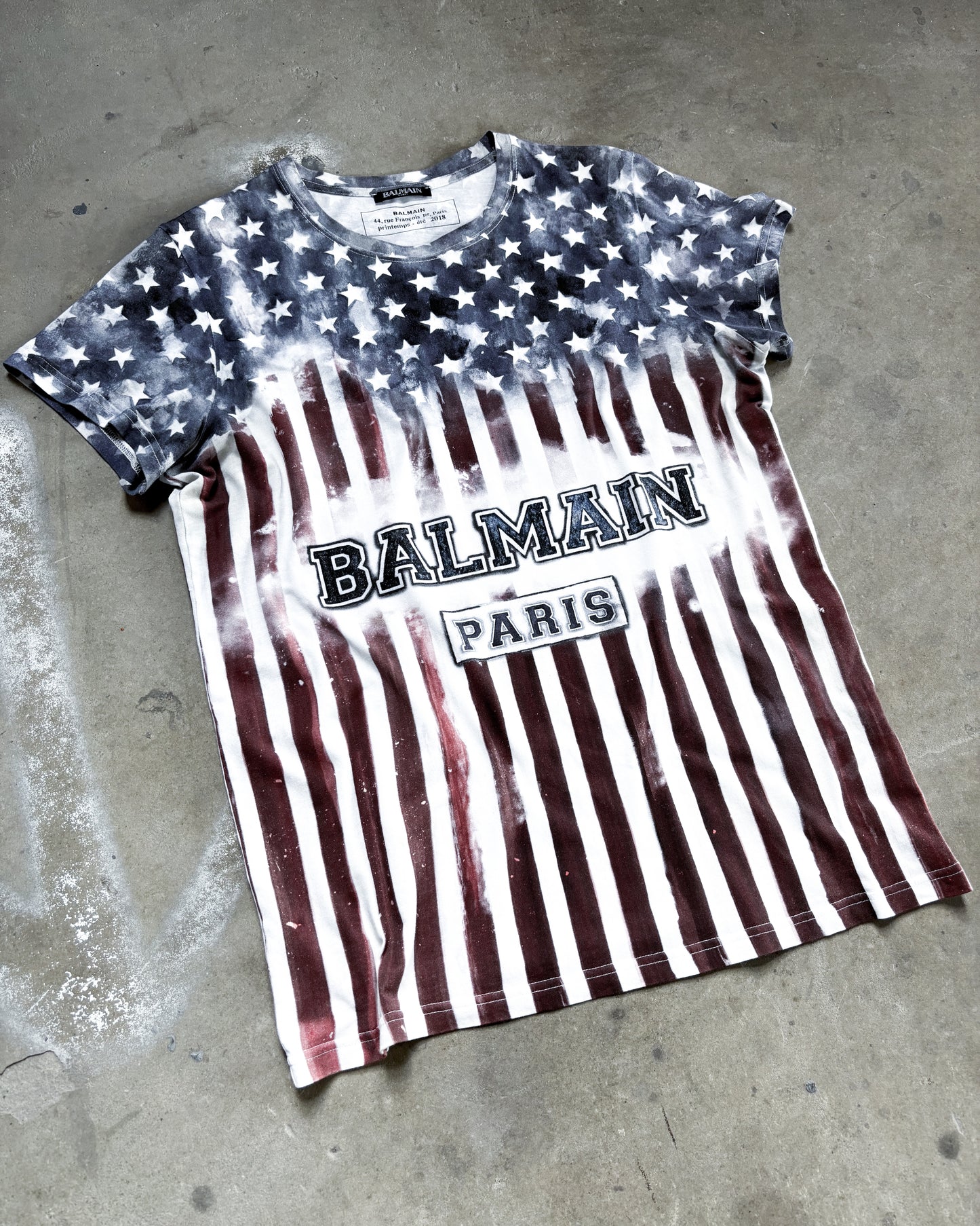 S/S18 DISTRESSED AMERICAN FLAG T-SHIRT