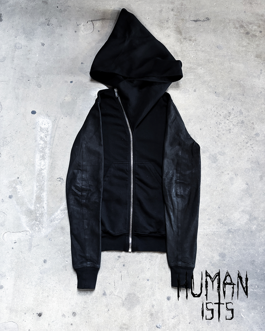F/W16 LAMBSKIN SLEEVE MOUNTAIN HOODIE