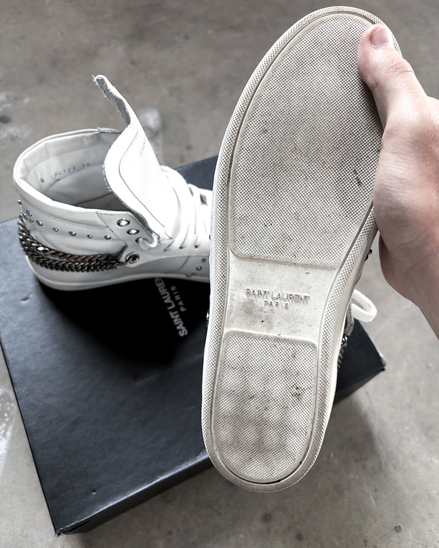 F/W15 22H CHAIN STUDDED “WOLLY” HIGH TOP