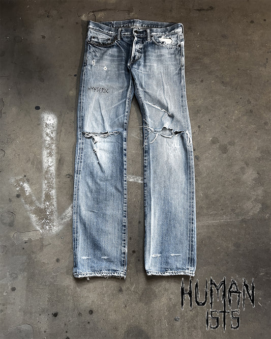 THRASHED HYSTERIC GLAMOUR DENIM