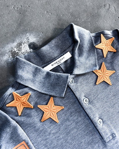 S/S15 GREY/ORANGE STAR POLO