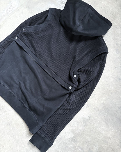 S/S18 MESH PANELED BIKER HOODIE