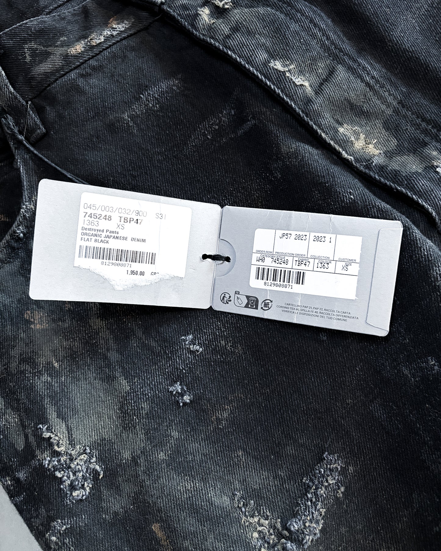 SS23 MUDSHOW DESTROYED DENIM
