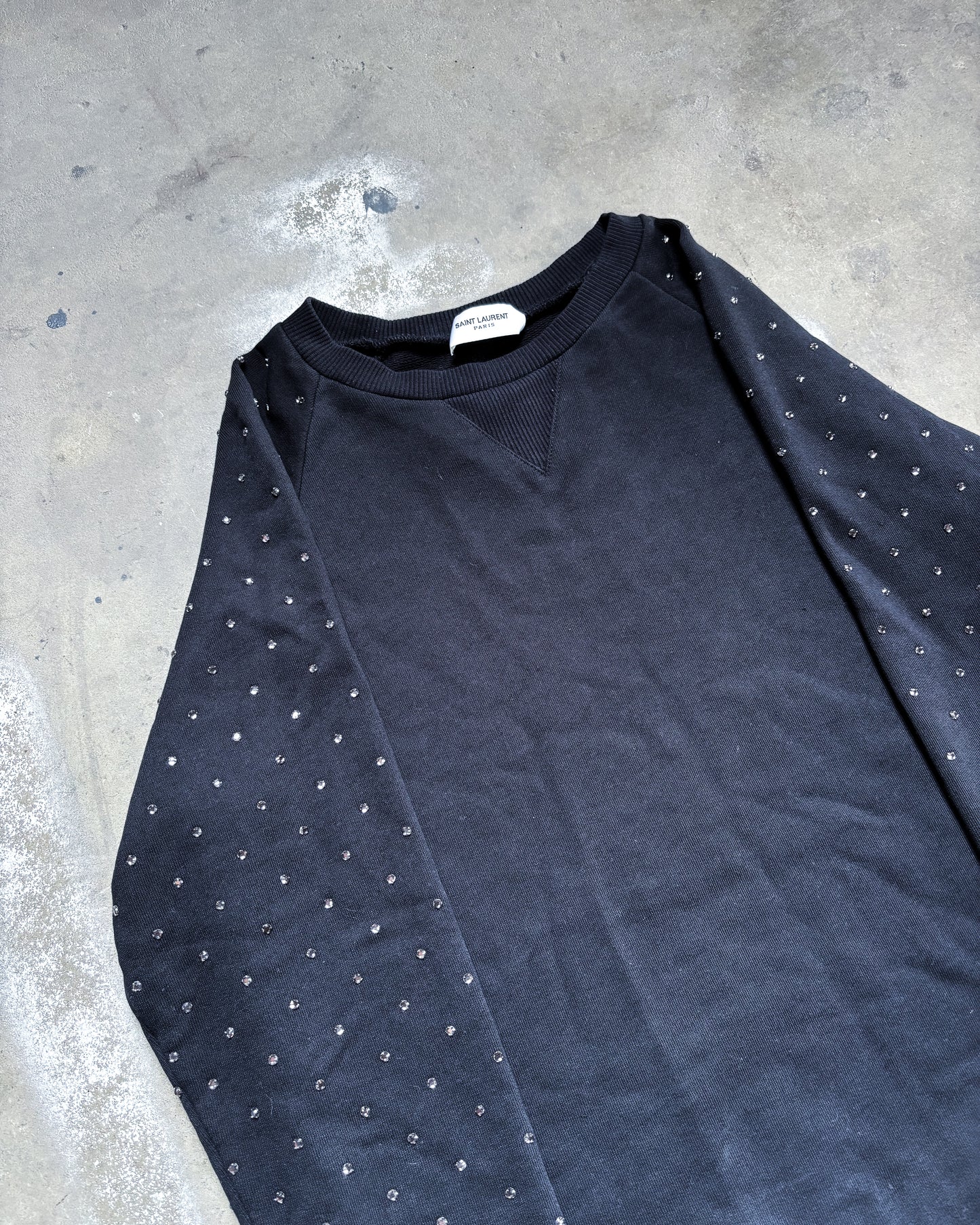 F/W15 RHINESTONE SLEEVE SWEATER