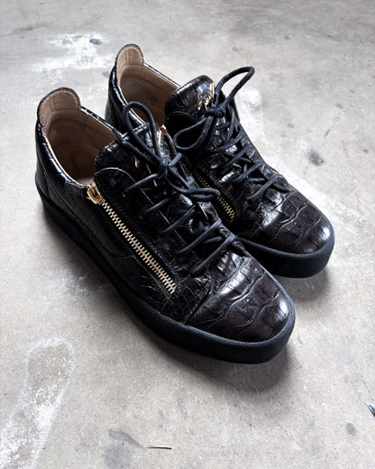 SNAKESKIN ‘KRISS’ LOW TOPS