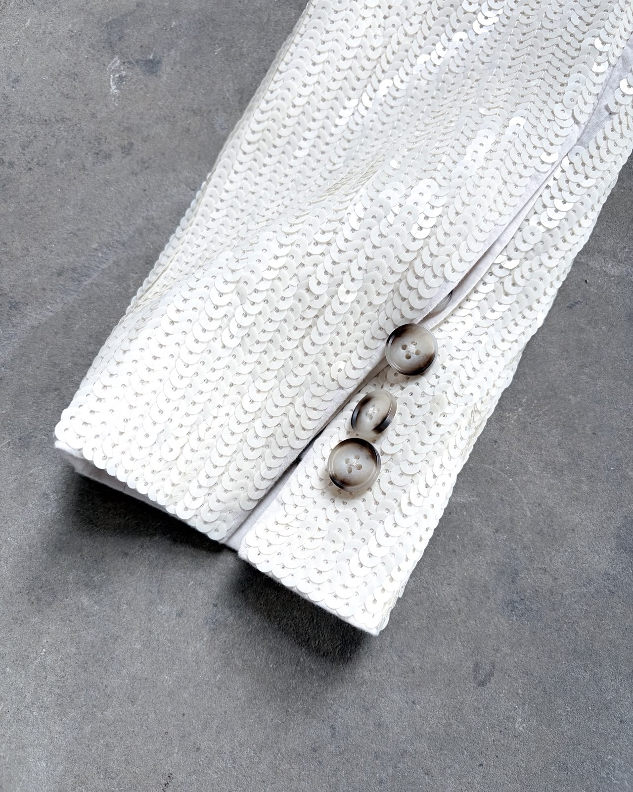 S/S20 CREAM SEQUIN BOMBER