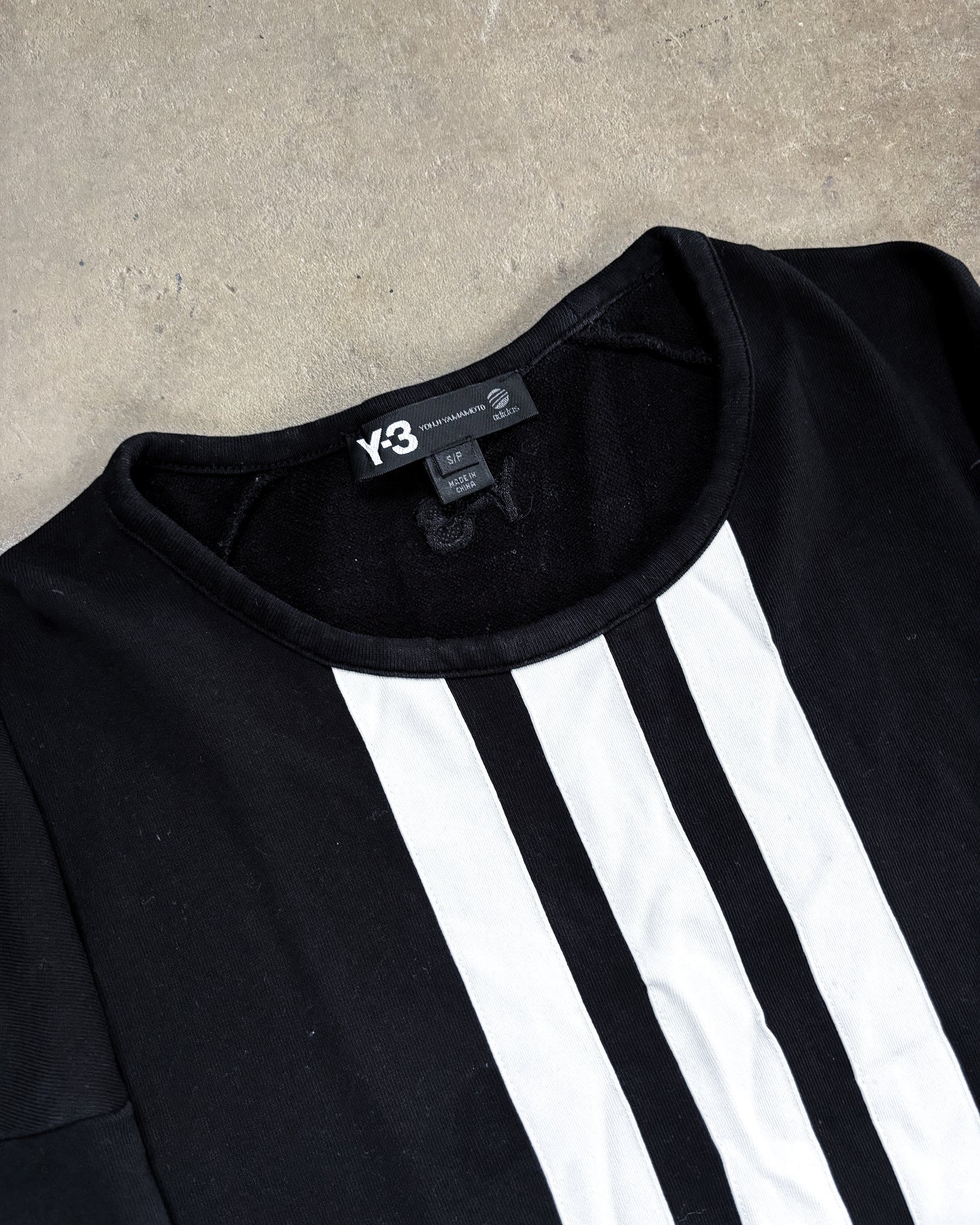 Y3 THREE STRIPE OVERSIZED SWEATER