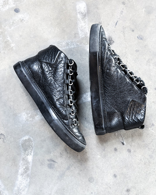 BLACK LEATHER ARENA HIGH TOP