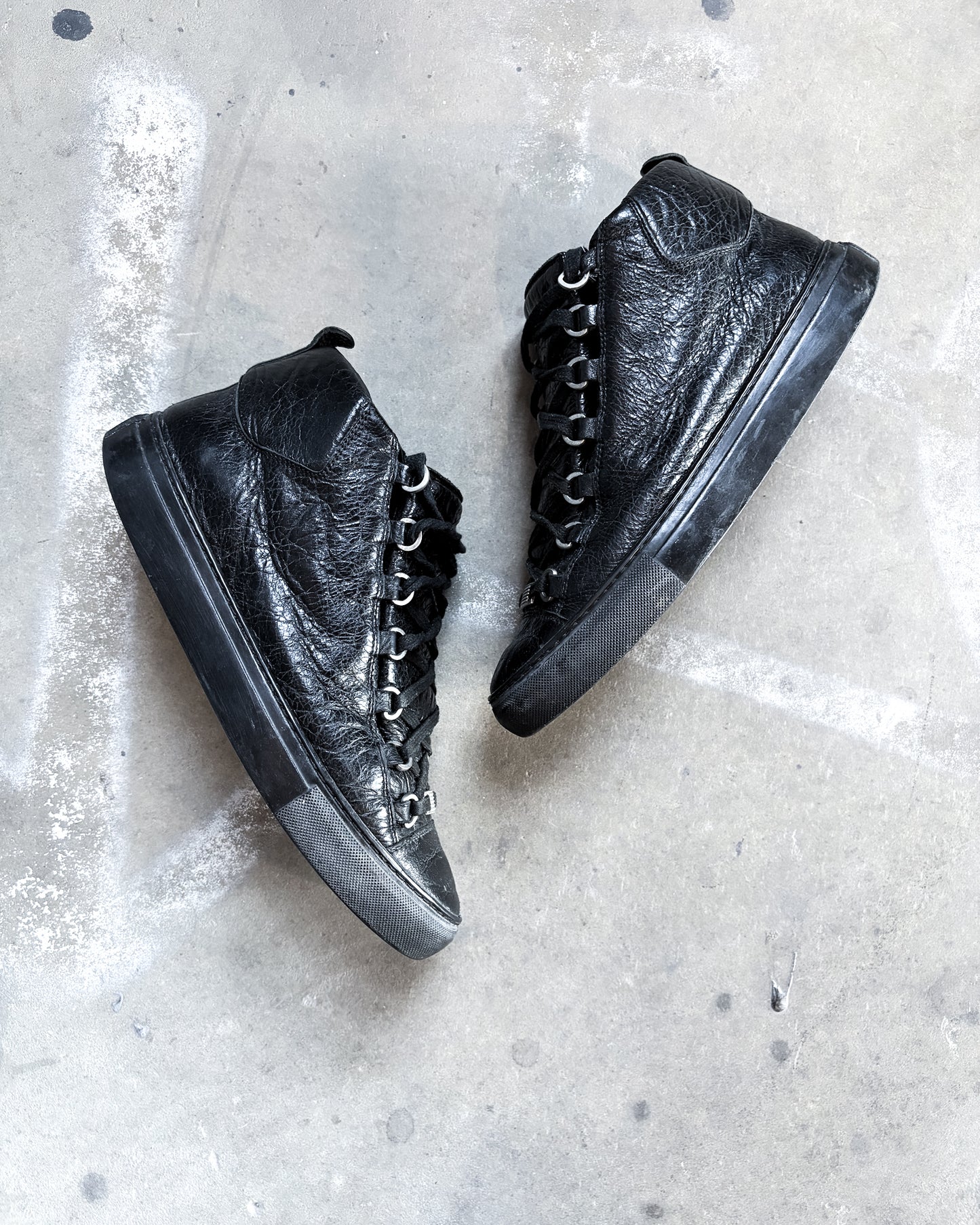 BLACK LEATHER ARENA HIGH TOP