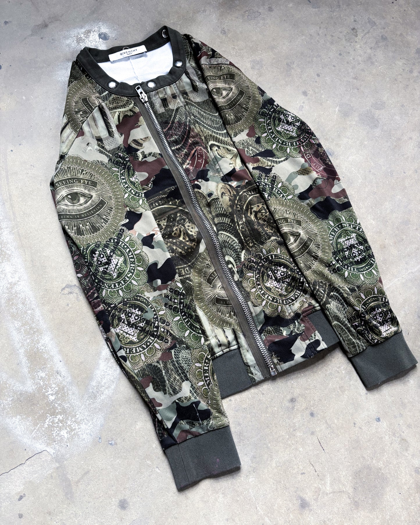 S/S17 DOLLAR CAMO BOMBER JACKET