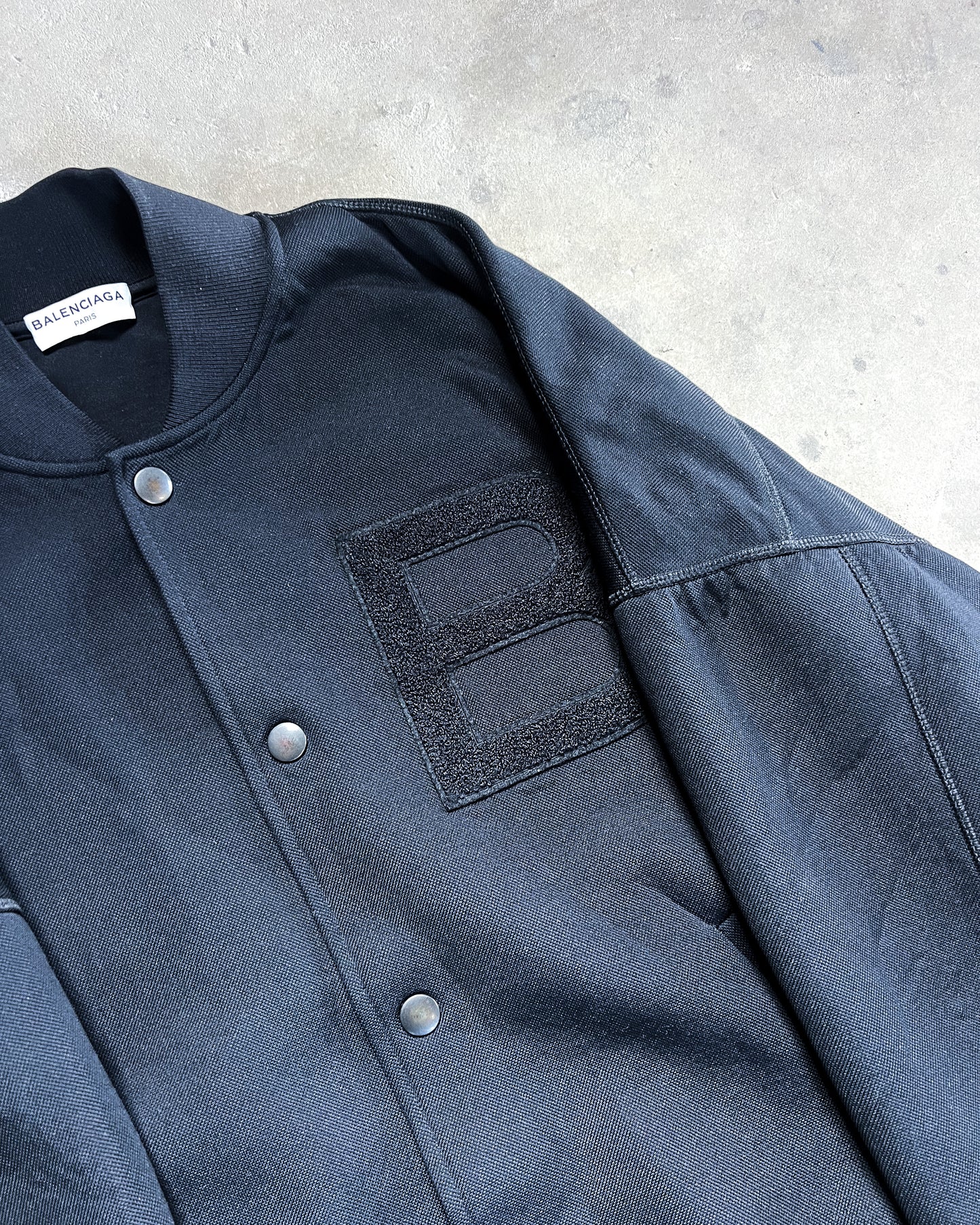 F/W16 ‘B’ PATCH VARSITY JACKET