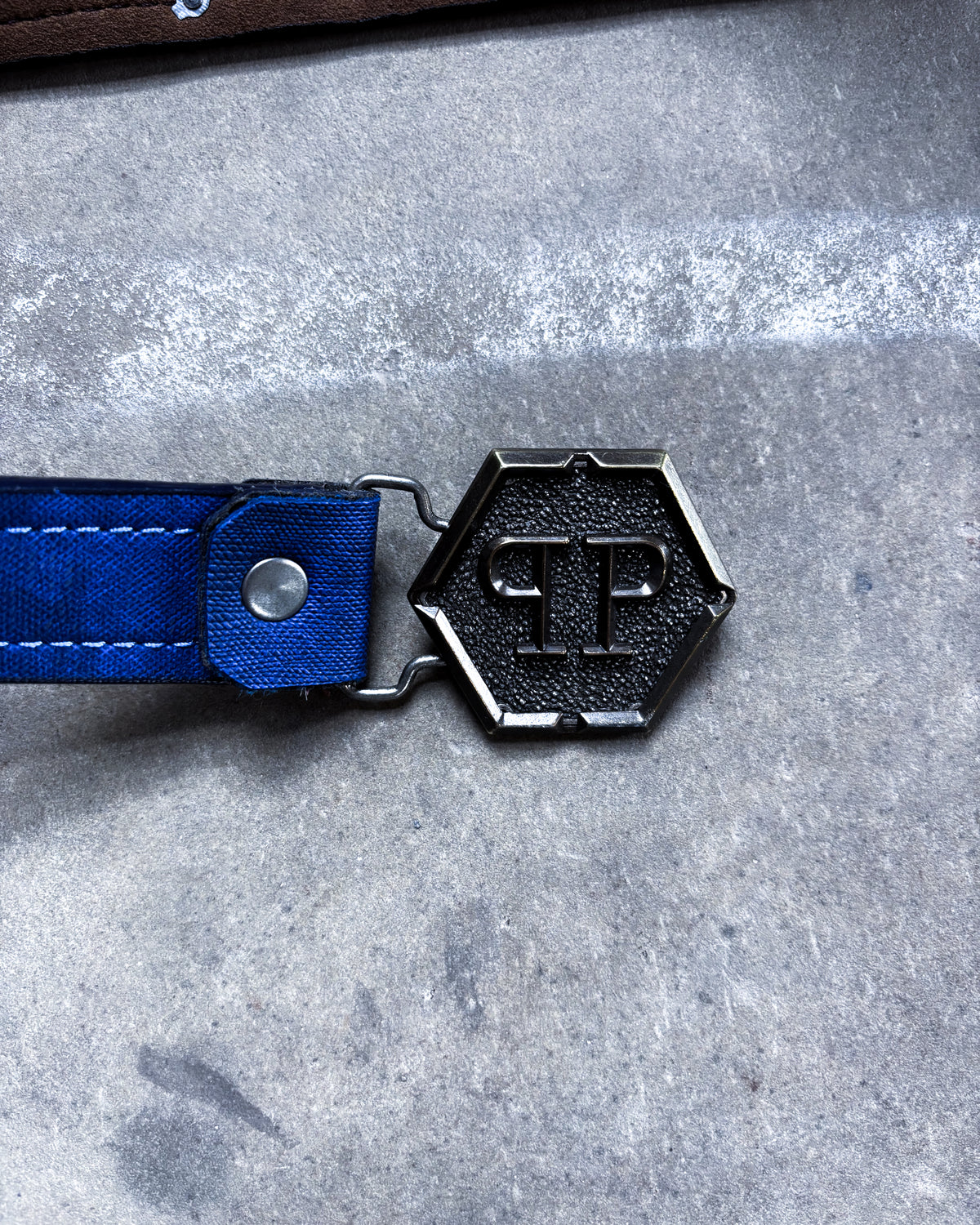 BLUE EMBELLISHED BELT