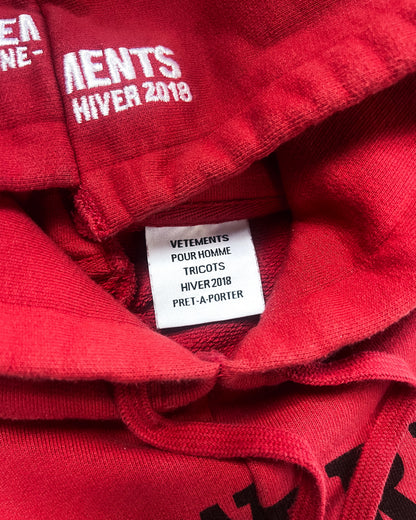 A/W18 RED ANTWERPEN HOODIE