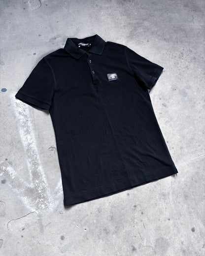 D&G BLACK METAL BADGE POLO