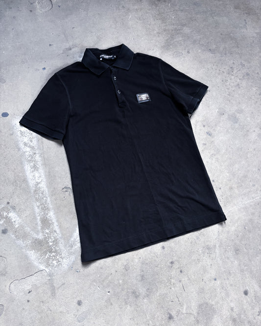 D&G BLACK METAL BADGE POLO