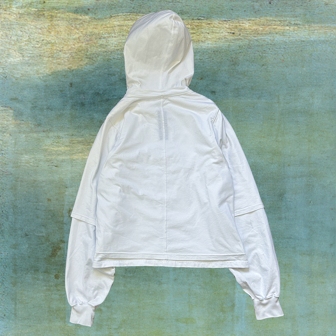 SS20 WHITE HUSTLER HOODIE