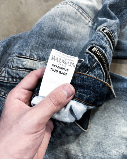 S/S15 FOUR ZIP BIKER DENIM